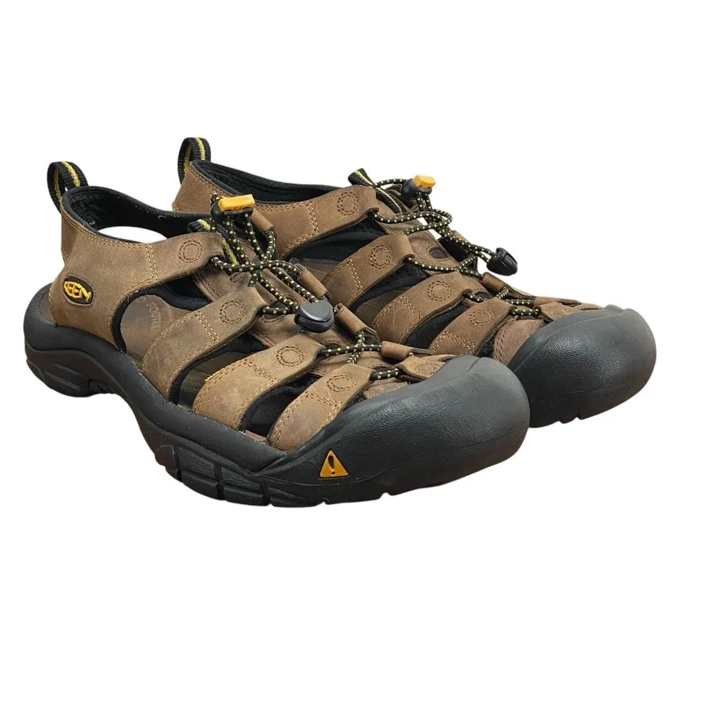 Keen Sandals Leather Waterproof Hiking Bison Brown 1001870  Men's 10.5 Newport